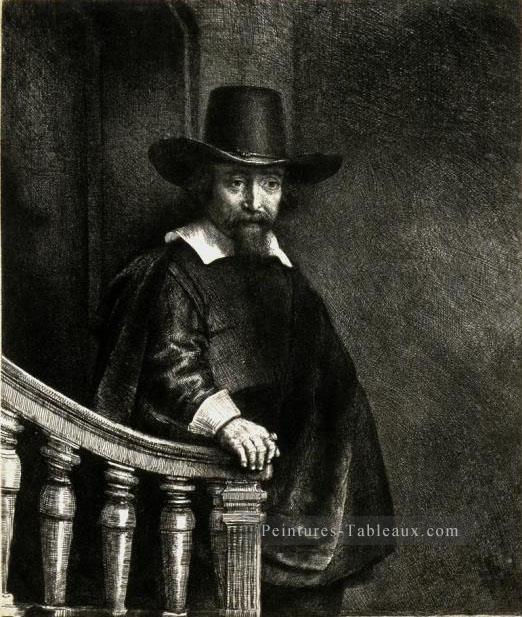 Ephraïm Bonus Médecin Juif SIL portrait Rembrandt Peintures à l'huile
